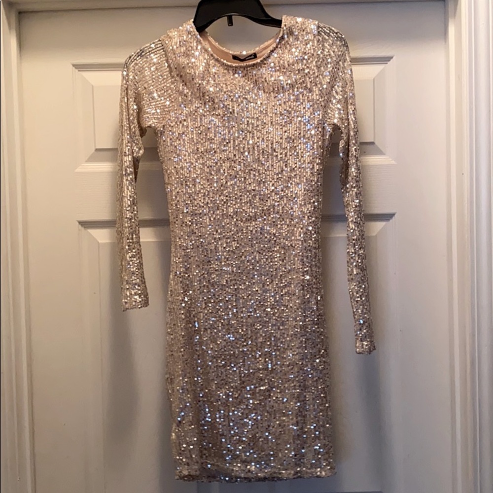 Shine Like The Night Sequin Dress